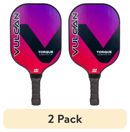 (2 Pack) Vulcan Torque Composite Pickleball Paddle (Red/Blue)