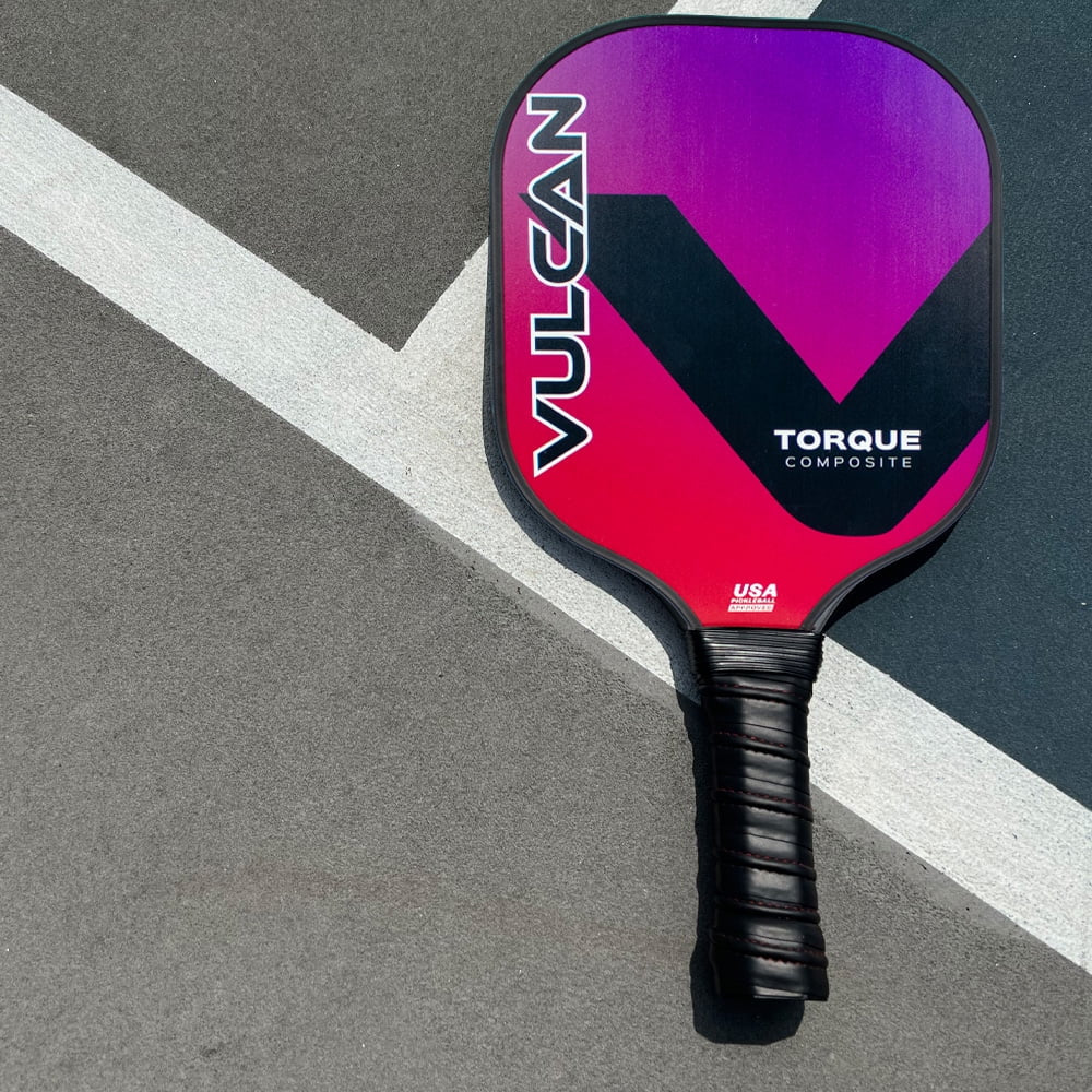 (2 Pack) Vulcan Torque Composite Pickleball Paddle (Red/Blue)